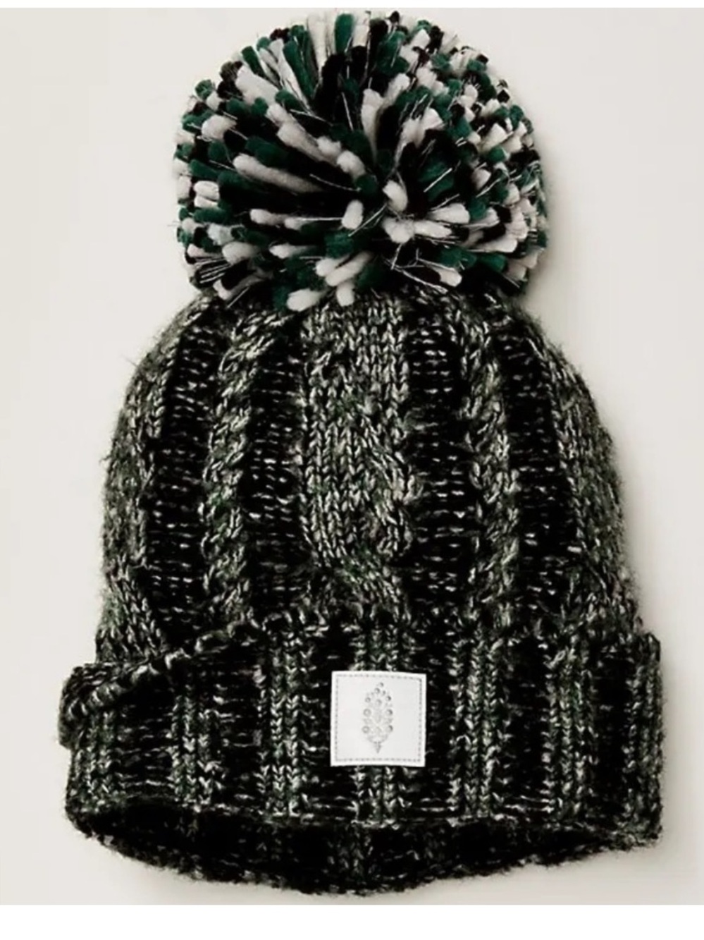 Free People Pom Party Reflective Beanie
